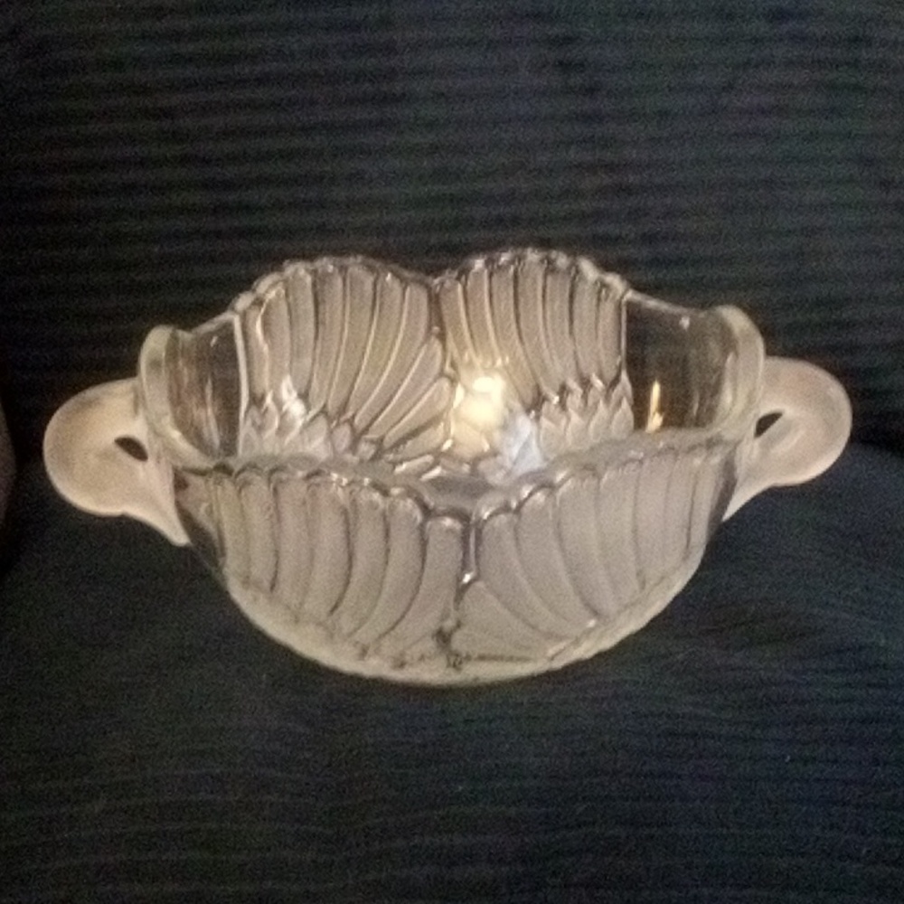 Vintage Mikasa Walther Frosted Swan Bowl Elegant Lead Crystal - Picture 8 of 8